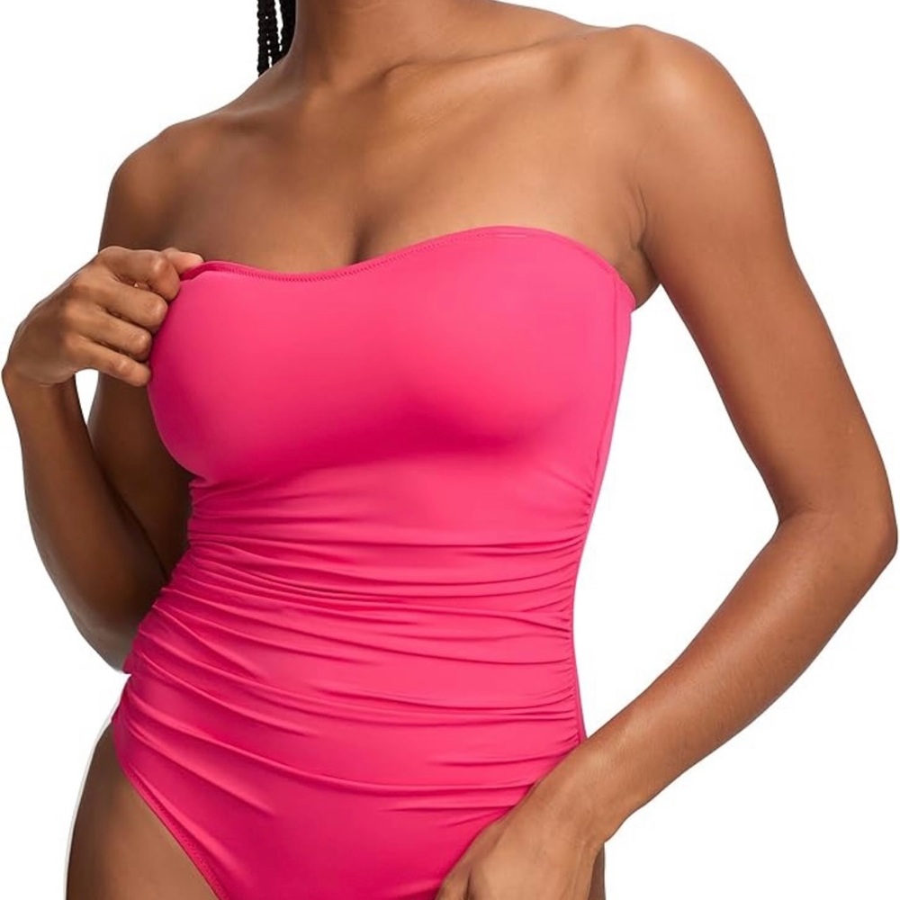 Pink Strapless Women's Swimsuit